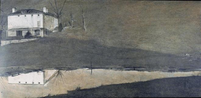 Wyeth, Brown Swiss, tempera, 1957  Image: Artstor